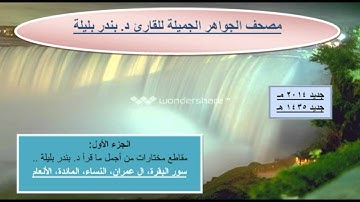 أجمل تلاوة 5 من سورة البقرة للقارئ بندر بليلة