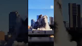 Demolition of buildings with explosions!! #building #demolition #explosion