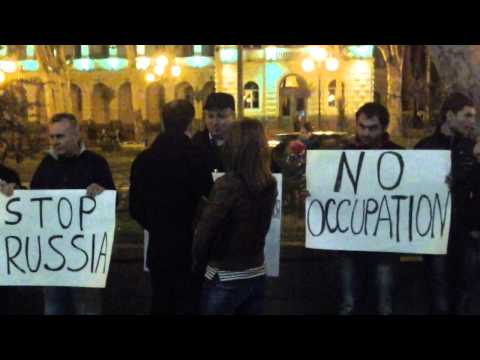 ლაზარეს აქცია \"არა ოკუპაცია\"-ს, თბილისი 10.11.2013