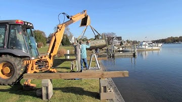 Hauling Floating Docks in Center Moriches, part 4 of 8