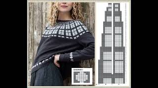 Лопапейса.  Люксовые узоры.  Вязание спицами.   Lopapeysa.  Luxury patterns.  Knitting.