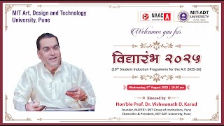 10th Student Induction Program "Vidyarambh" of MIT ADT University for the AY 2025–26