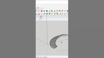 Designing a circular staircase using the TrueBend plugin in SketchUp#sketchup #architecture #plugins