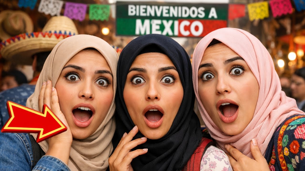 Al llegar a MÉXICO, tres chicas árabes se llevan gran sorpresa: ¡Todo DIFERENTE a lo imaginado