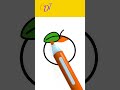 How to Draw an Orange in 1 Minute 🍊 #Shorts #drawingtutorial#viral #trending #artshorts