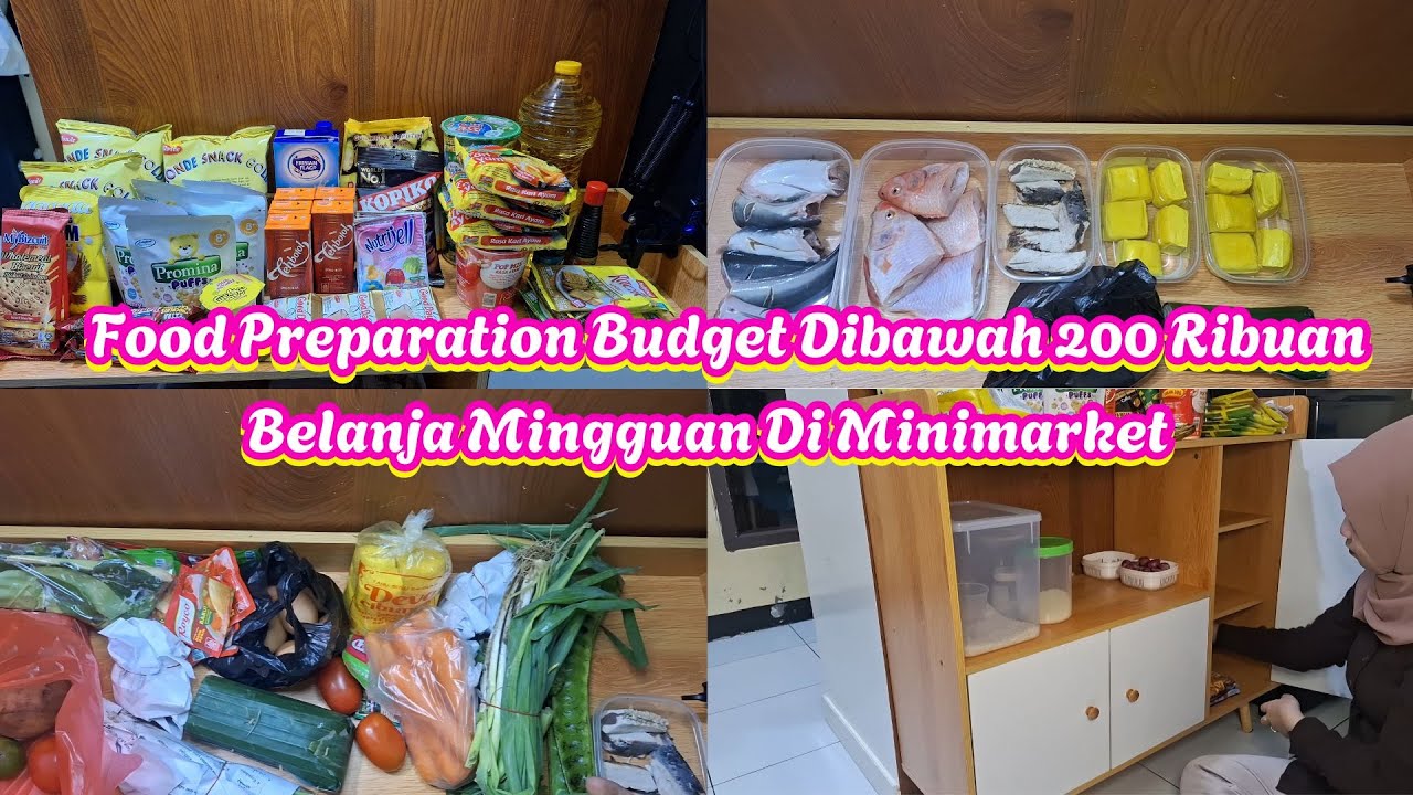 Food Preparation Budget Dibawah 200 Ribuan | Belanja Mingguan Di Minimarket