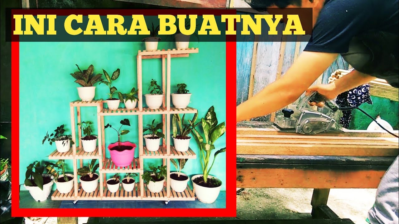 DIY plant stand ideas indoor and outdoor from wood | Rak Kayu Minimalis