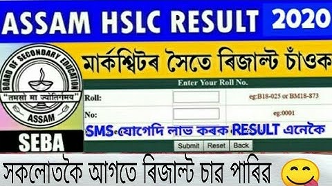 How to check HSLC result 2020 // How to check SEBA Result 2020 // HSLC result 2020