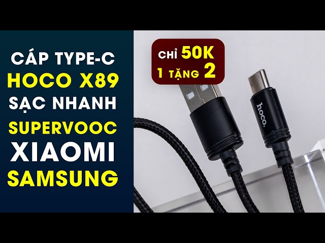 Cáp sạc Hoco X89 hỗ trợ SuperVOOC, Xiaomi, Samsung: giá 50k ( Mua 1 Tặng 2)