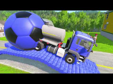 Heavy Truck vs Fast Train Cars Destroyed BeamNG