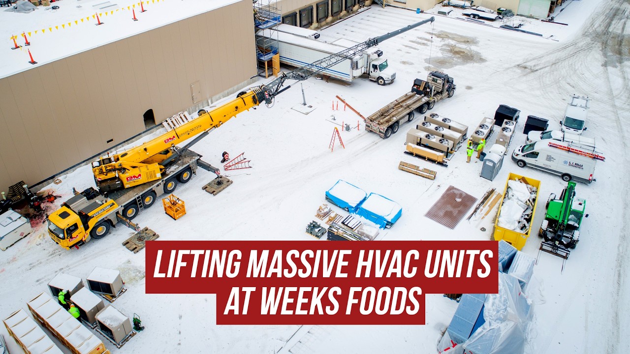 Weeks Food, in Richmond Michigan celebrated another milestone on their new facility. Today was a crane lift of the HVAC units.

To learn more about Weeks Foods, visit... https://www.weeksfood.com/. Thanks to the folks at the Detroit office of Arco National Construction for allowing us to help document the construction process - https://www.arconational.com/detroit-construction-company/ 

To learn more about Drone Brothers services, visit: 
Website: https://thedronebrothers.com/
Facebook: http://facebook.com/dronebros/
Instagram: https://www.instagram.com/dronebros1/
LinkedIn: https://www.linkedin.com/company/dron...
Twitter: http://twitter.com/dronebros1
YouTube: https://www.youtube.com/dronebros
Vimeo: https://vimeo.com/dronebros