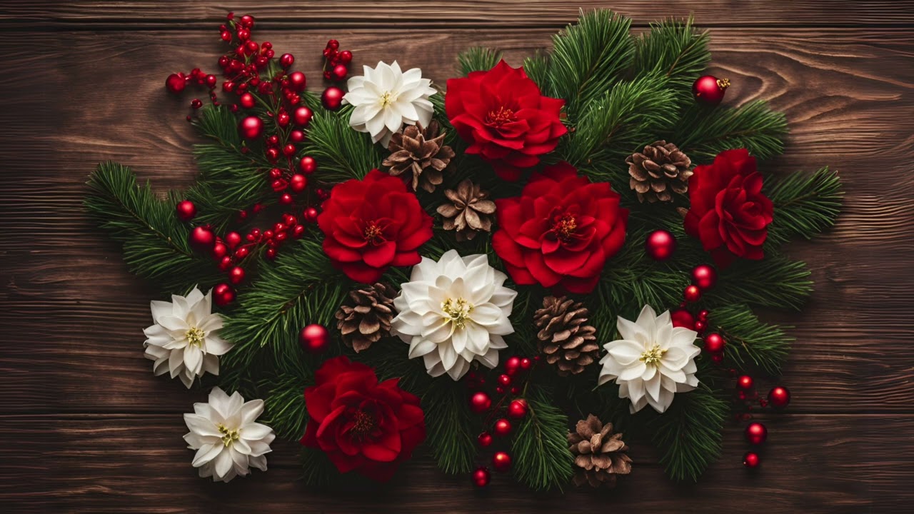 Holiday Flowers Screensaver & Wallpaper | Christmas Winter Floral Desktop & Background TV Art