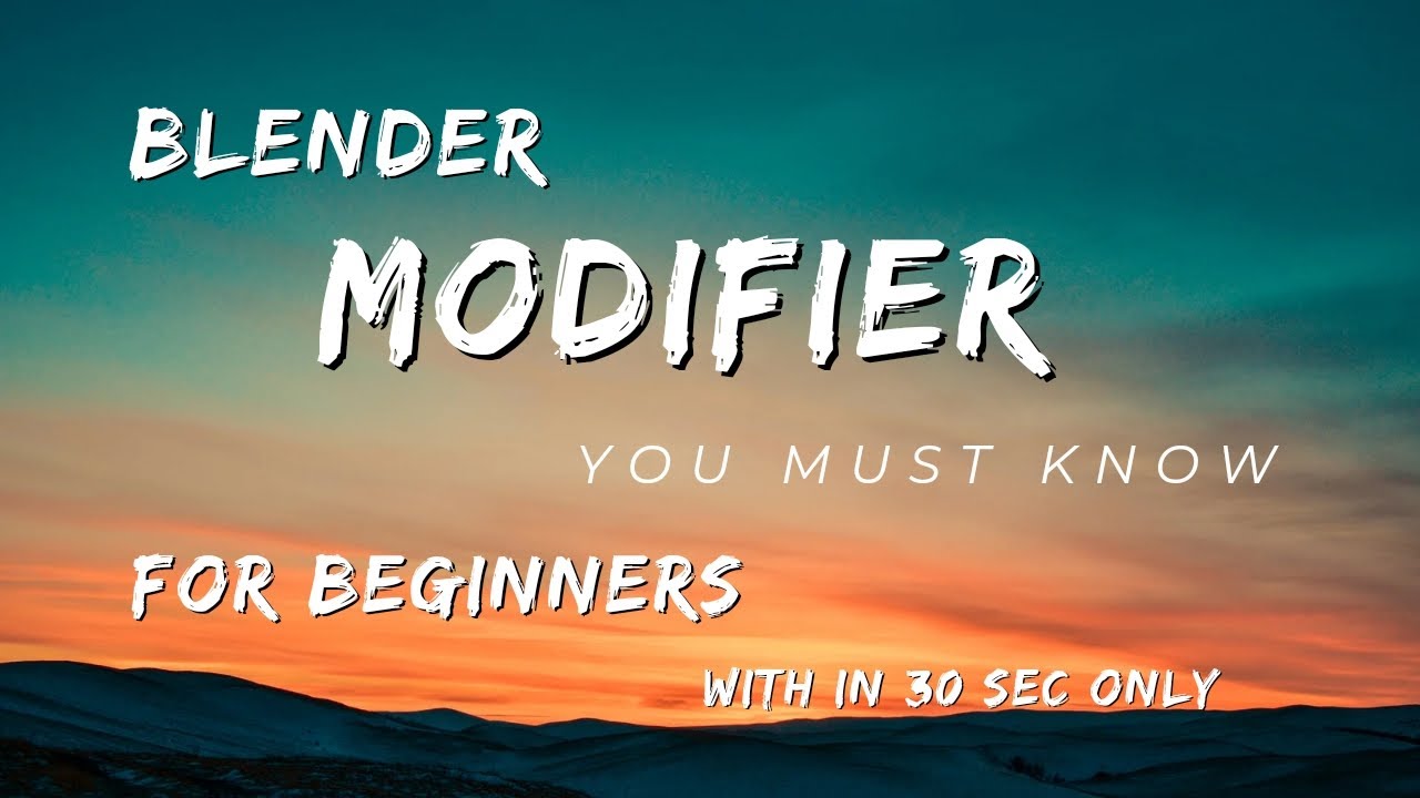 Tutorial- Modifier for beginners in blender #blender3d#tutorial # ...