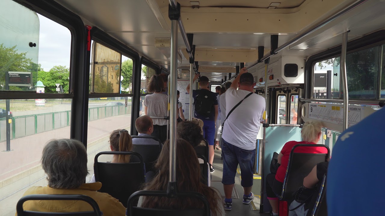 Poland, Kraków, tram 9 ride from Rondo Mogilskie to Dworzec Płaszów Estakada