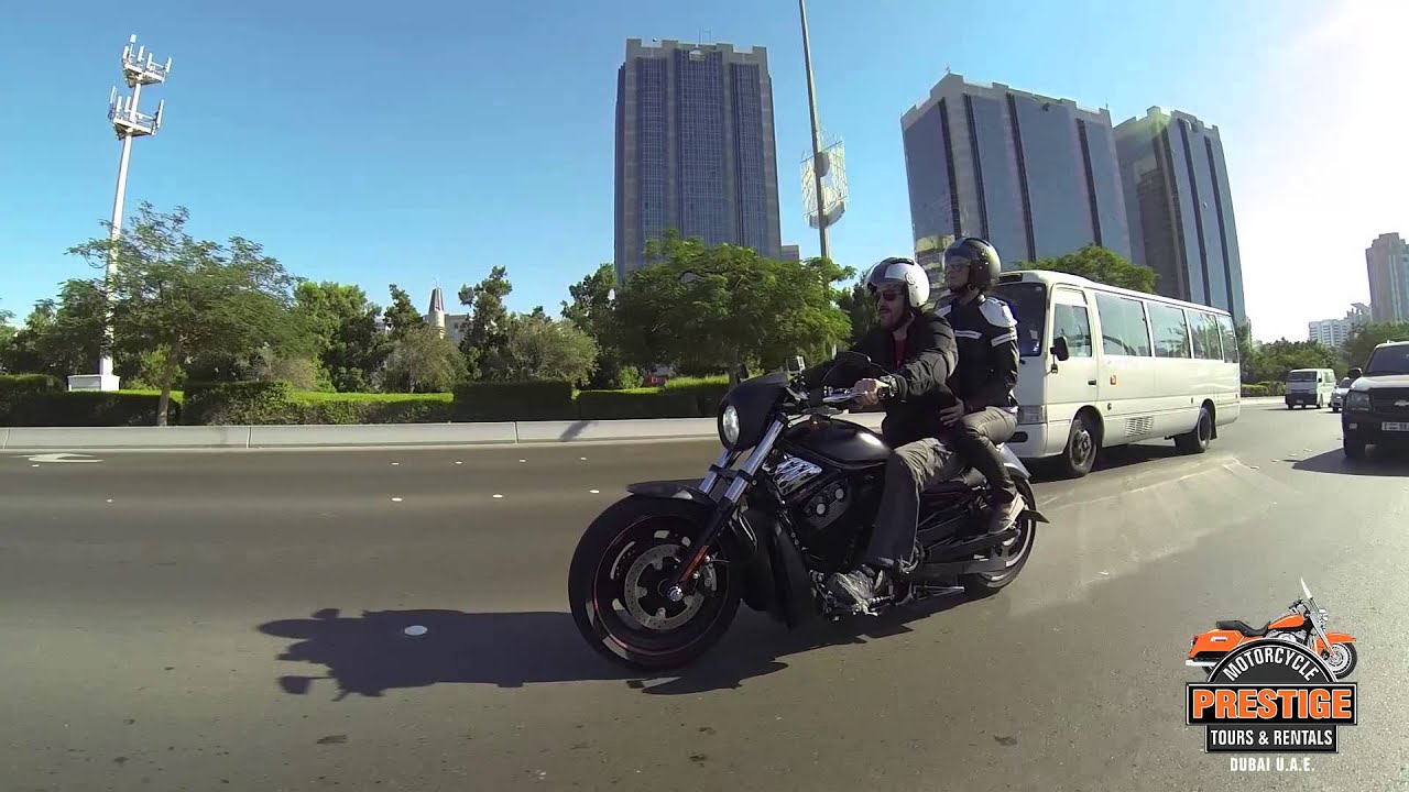 Prestige Motorcycles Dubai Ant and Hannah on Abu Dhabi Yas Island