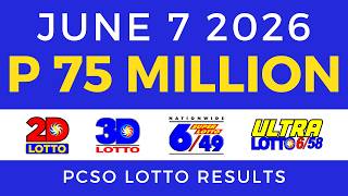 Lotto Result Today 9PM June 7 2026 PCSO
