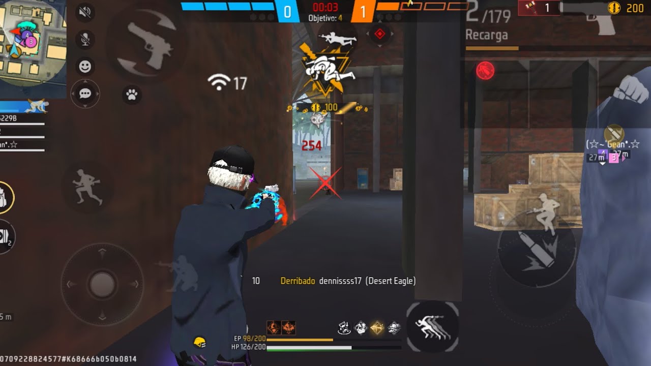 Jugando Free Fire en iPhone 14 en De-clasificatoria MVP