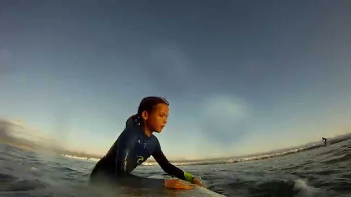 Laura Pickering surfs a wave in Santa Cruz, on GoP...