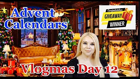 VLOGMAS Day 12! BIGGEST ADVENT CALENDAR UNBOXING! GIVEAWAY Winner! #beauty #giveaway