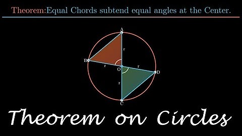Equal chords subtend equal angles at the center. |Class 9|Theorem of Circles|