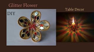 Glitter flowers for Table Decor DIY