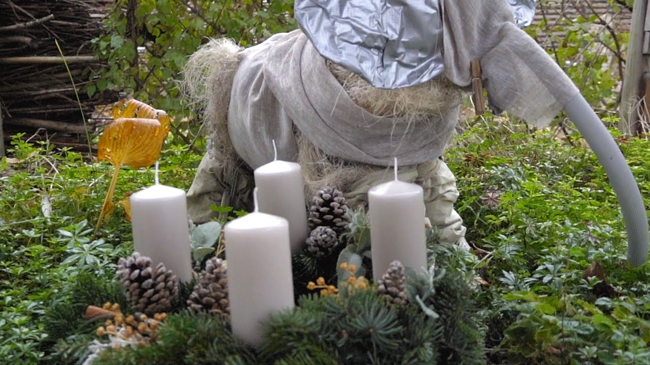 Adventskranz aus Naturmaterialien selber basteln