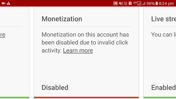 Monetization on this account has been disabled due to invalid click activity.
