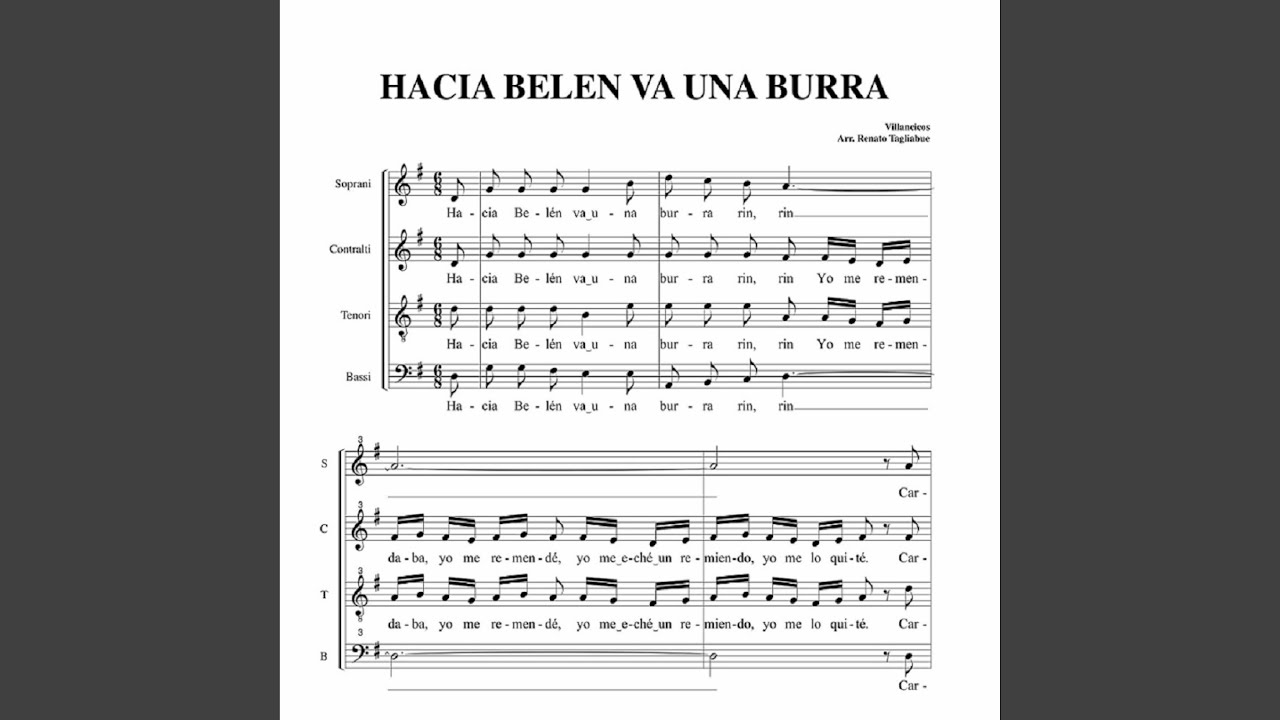 HACIA BELEN VA UNA BURRA (Full Choir) - YouTube