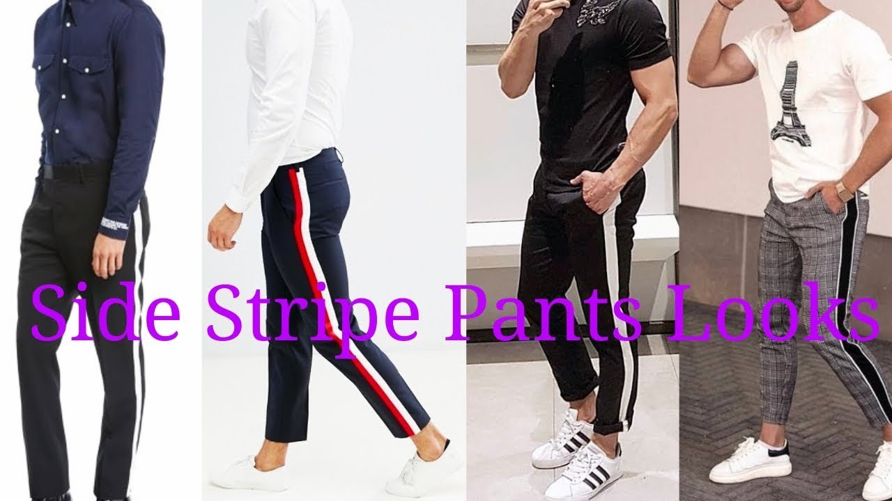 Burberry Side-Stripe Slim Track Pants Black/Orange/White Men's - US