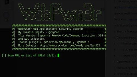 WebPwn3r - Web Applications Security Scanner | RCE | XSS | SQL Injection | Kali Linux | Parrot Os