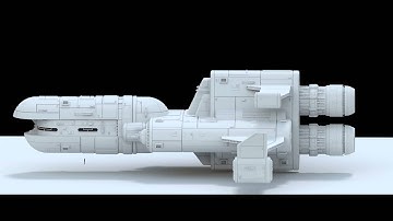 Sci-fi Freighter Spaceship Turntable WIP