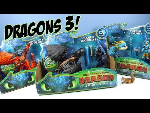 How to Train your Dragon Trapped Door Game with Toothless and Light Fury Toys. 