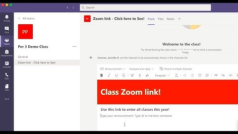 Adding A Zoom Link Microsoft Teams for Live Class