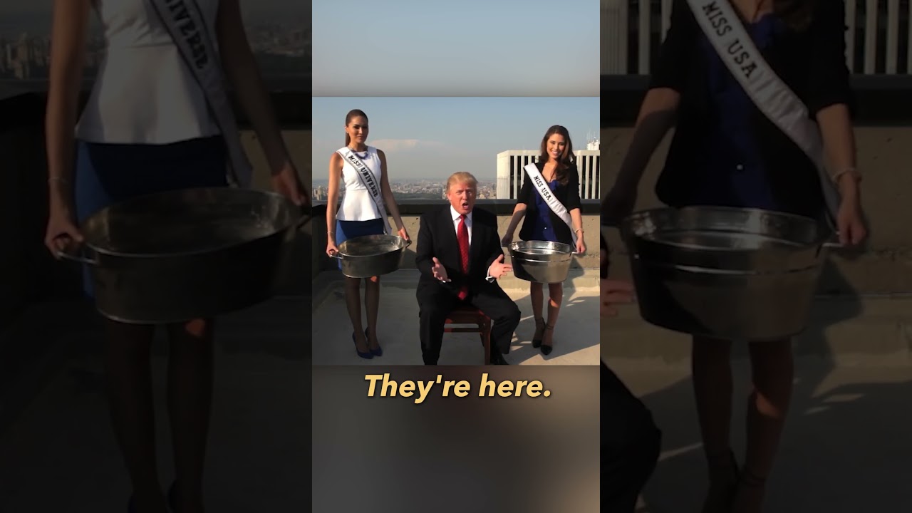 Super Models Dump Ice Bucket Challenge on Trump 🧊