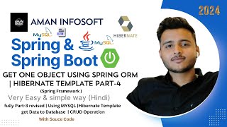 Selecting Single Object using Spring ORM | Hibernate Template Practical | Hindi