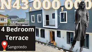 Inside a N43M ($78K) Turnkey 4 Bedroom Terrace Duplex in Sangotedo #Lekki #Ajah #Lagos #Nigeria