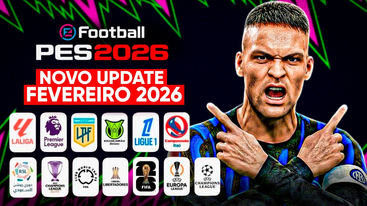 🎮 O NOVO PES 2026 no XBOX 360 NOVO UPDATE - TIMES QUE SUBIRAM PRA SÉRIE A, EUROPA, MENU, KITS e mais