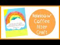 Rainbow coffee filter craft for sunday school bible lesson