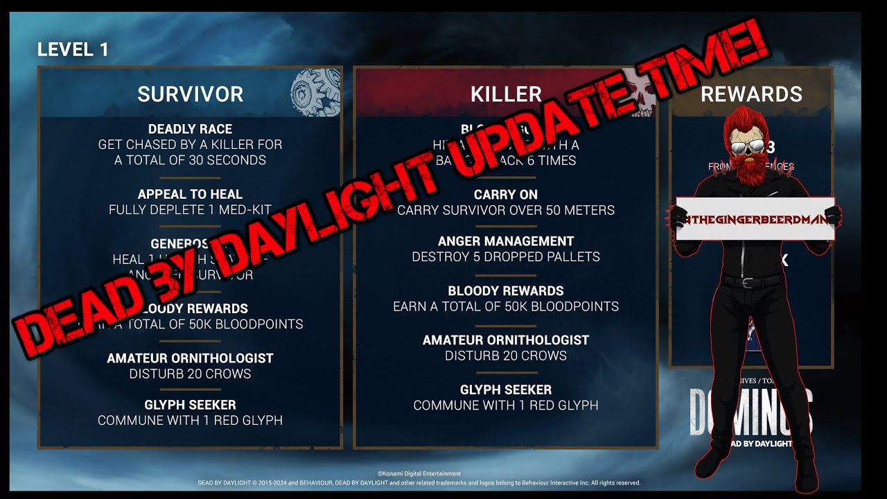 Dead By Daylight WEEKLY UPDATE! Cosmetics and Free stuff? - YouTube