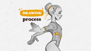 ✏️Digital Drawing Step by Step - in Procreate | Shorts