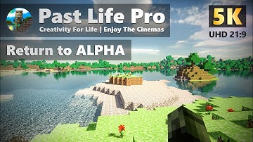 Minecraft - ALPHA v1.2.1 - Nostalgic Cinematic Gameplay in 21:9 5K 60FPS | SEUS PTGI E12 Ray Tracing