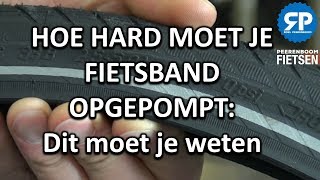 HOE HARD MOET JE FIETSBAND OPGEPOMPT: Dit moet je weten - YouTube