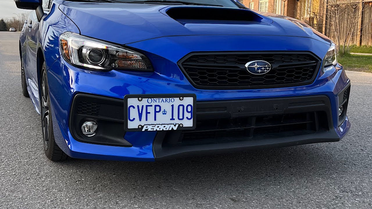 FIRST MOD ON THE WRX!!  PERRIN LICENSE PLATE RELOCATION KIT INSTALL 