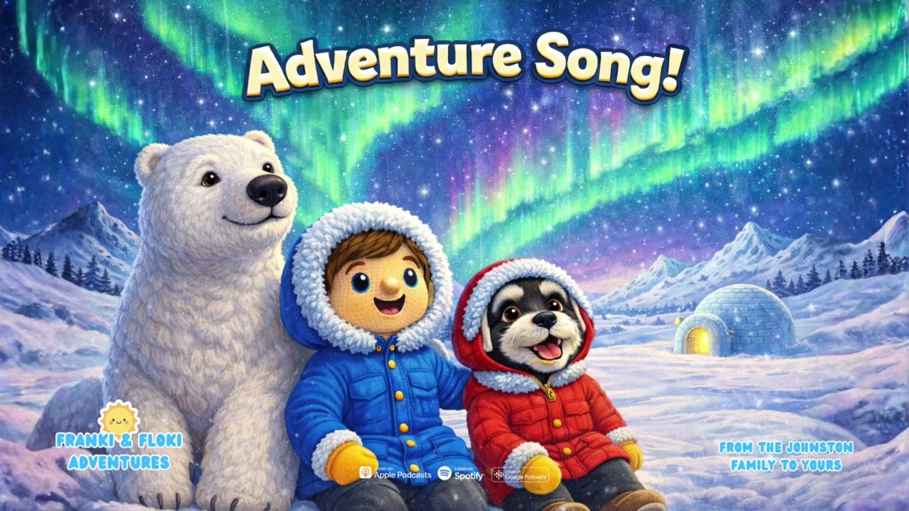 North Pole Adventure Song ❄️🌌 | Northern Lights with Franki & Floki! | Kids Sing-Along
