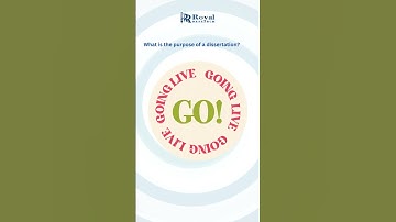 Unveiling the Purpose of a Dissertation: Your Ultimate Guide | Royal Research | #ytshorts