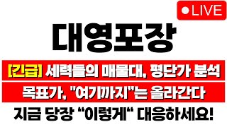 🚨[대영포장 주가전망]🚨 속보!) 세력들의 매물대, 평단가 집중분석! 목표가 &quot;여기까지&quot;는 올라간다! 김문수 관련주 지금 당장 대응! #대영포장 #대영포장주가 #대영포장주가전망
