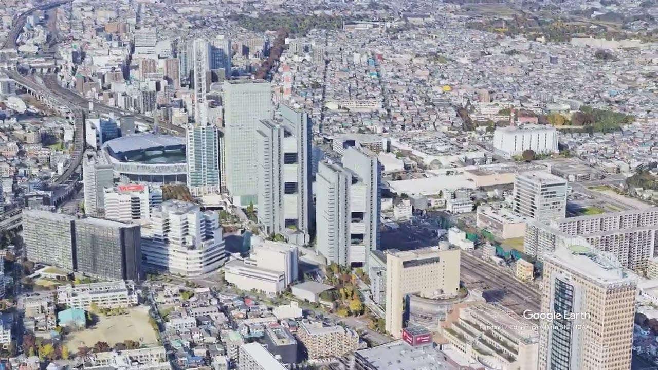 《 #さいたま新都心駅 》🏙️ １分間で空から観光 ✈️ 🇯🇵 埼玉県 JAPAN