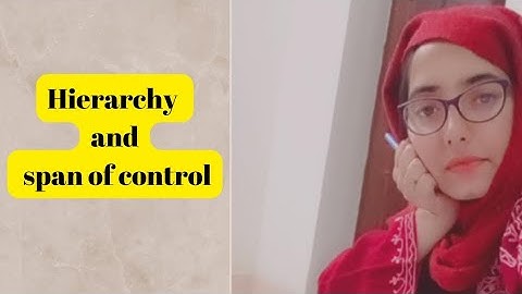 Principles of organization, hierarchy and span of control. Lec.11