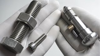Turning Stainless Steel Bolt into Useful Pneumatic Tool  Air Graver without Lathe Version  2