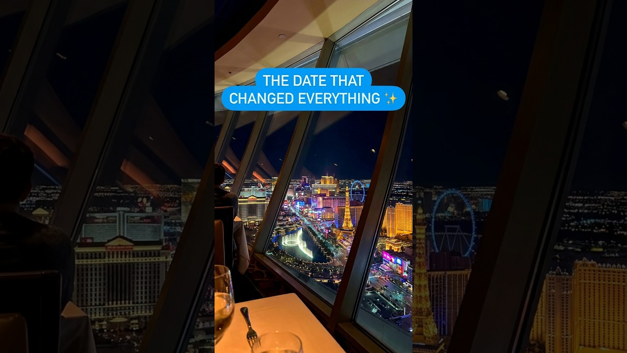 top of the Stratosphere, one of our first big dates. This is where we fell in love 🤍#vegasbaby